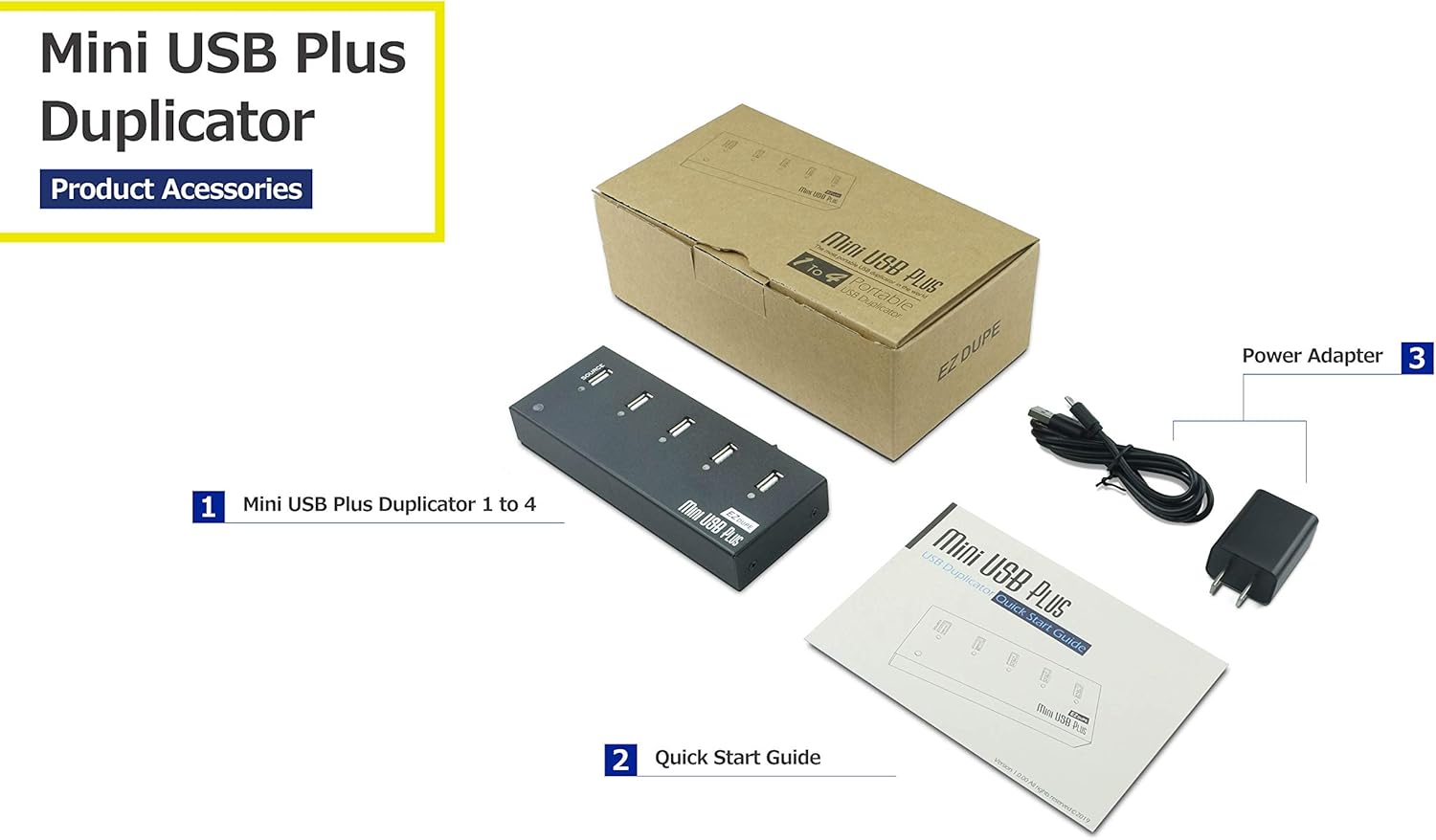 1 to 4 USB Duplicator Standalone Flash Memory Drive Copier Y332078