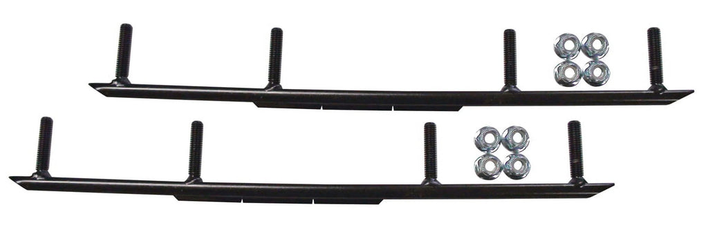 Blue MTX Snowmobile Skis with 4" Round Bars Complete Kit N5680
