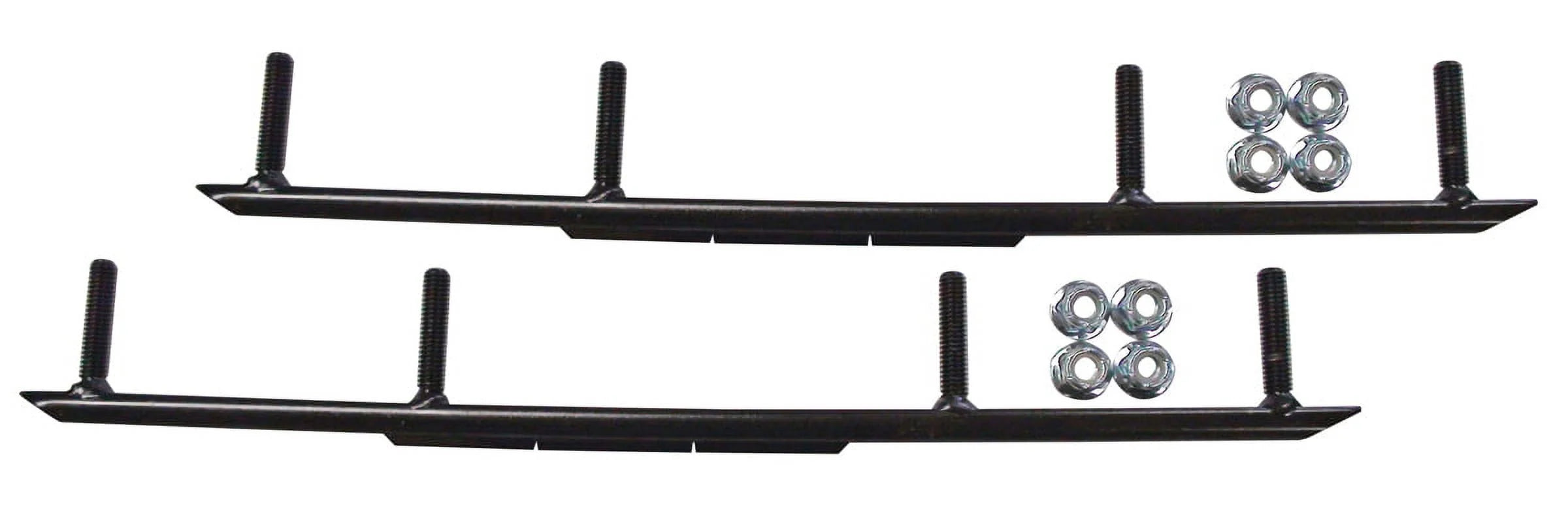 Blue MTX Snowmobile Skis with 4" Round Bars Complete Kit N5680