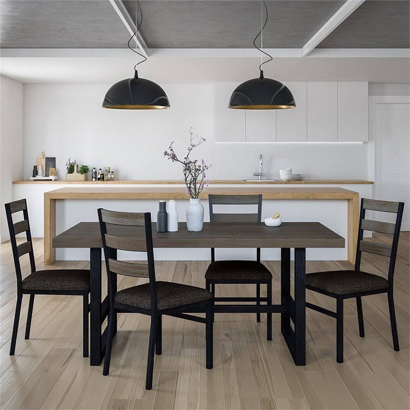 Gray Ladderback Dining Side Chair (Set of 2) C7487