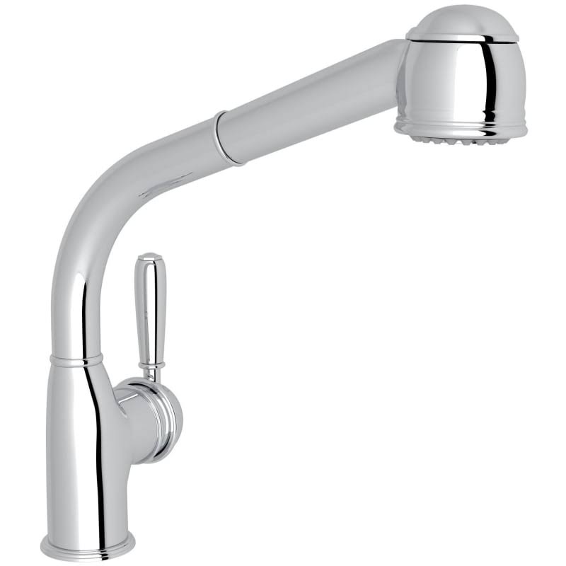 Polished Chrome Side Lever Pull-Out Kitchen Faucet P896943