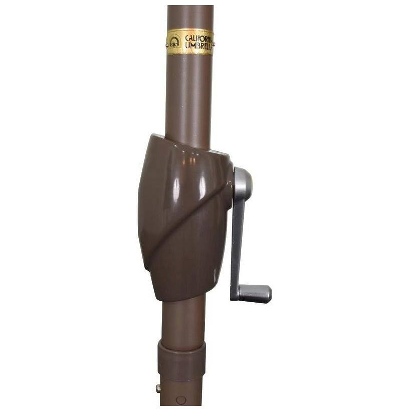 Bronze Aluminum Pole Patio Umbrella with Push Button Tilt Crank Lift S3257