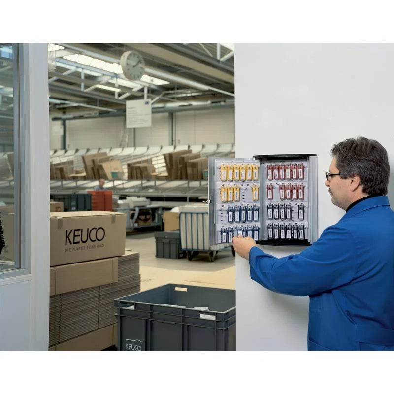 72-Key Brushed Aluminum Key Cabinet R382
