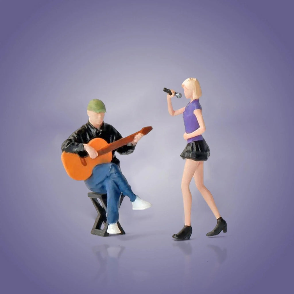 1:64 Mini Guitarist and Singer Model Figures for Dollhouse W345051