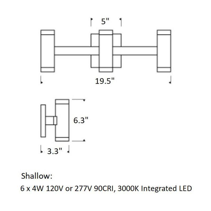 3-Light Bath Chrome F316206