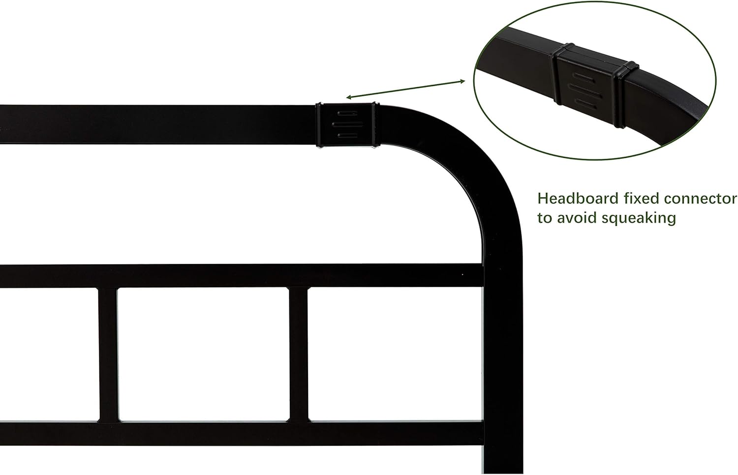 Black Metal California King Headboard L287715