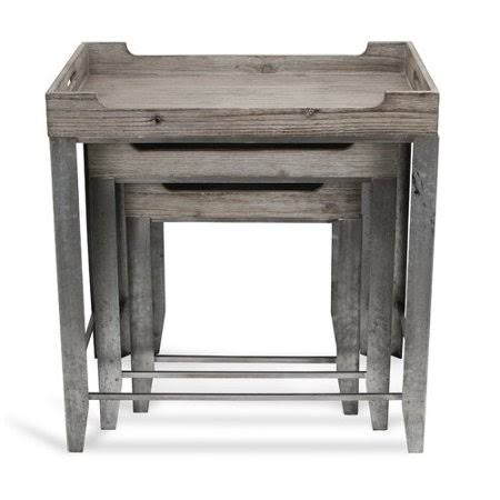 3 Piece Nesting Tables, Gray Y605782