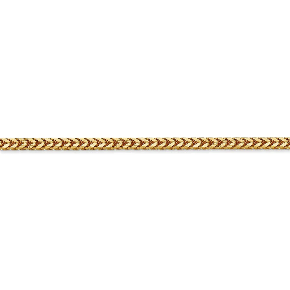 14kt Yellow Gold 2.5mm Franco Chain 20 inch Lobster Clasp R710
