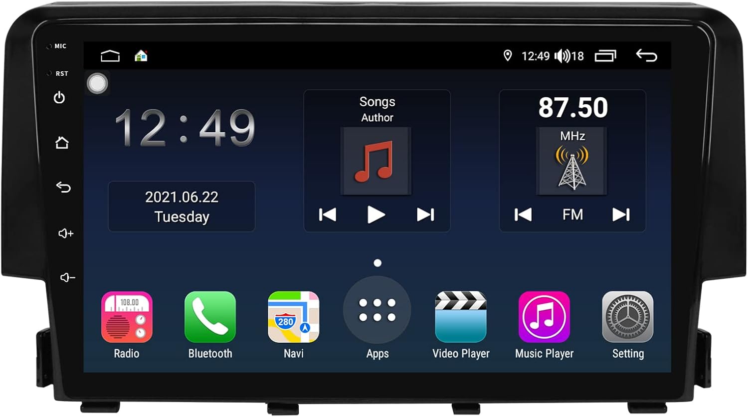 Car Stereo with Carplay and Android Auto, Touchscreen Car Audio Receiver L46842