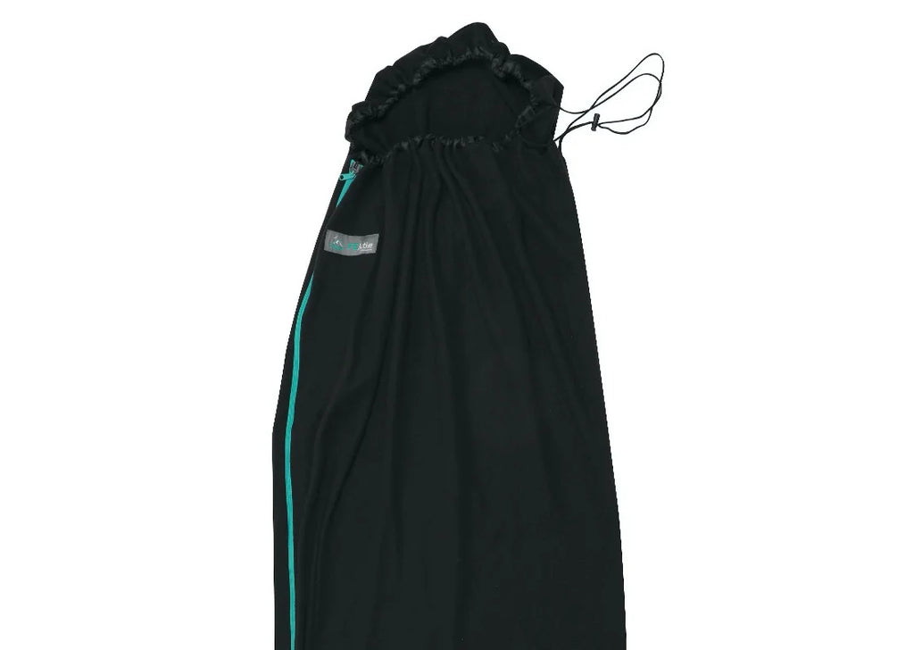 Fleece Sleeping Bag Liner with Drawstring Hood & Dual Slider Zipper I446
