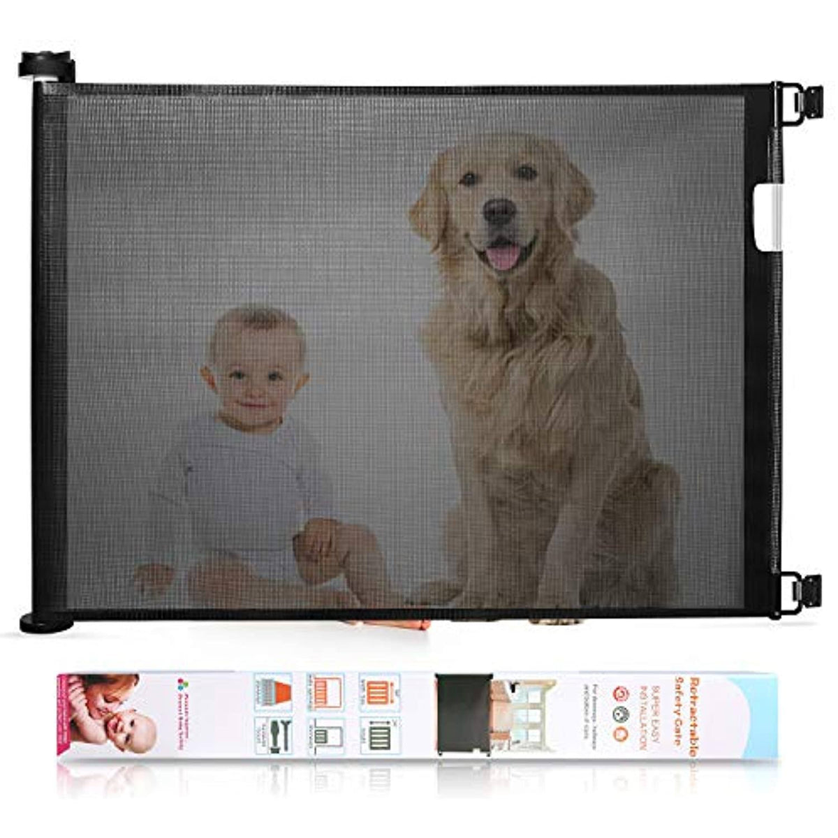 Retractable Baby Gate Safety Mesh Gate W283