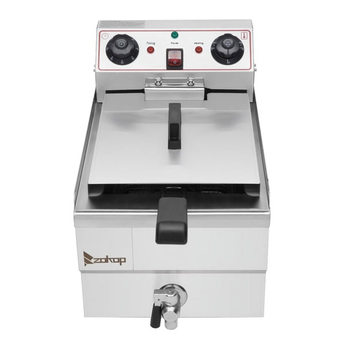8.5QT Stainless Steel Single Tank Deep Fryer 1700W N195