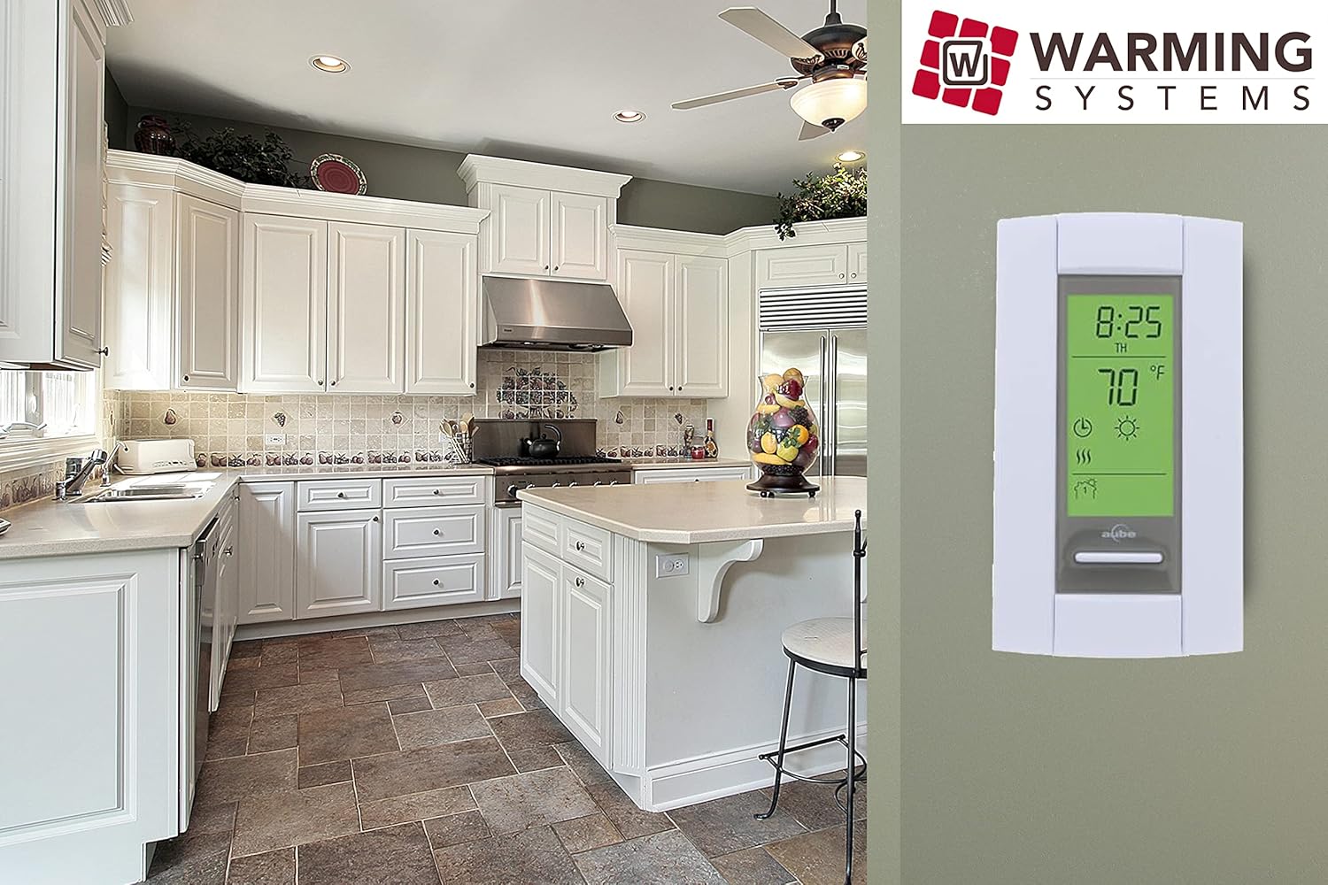 Electric Radiant Floor Heat Heating System with Thermostat A6920