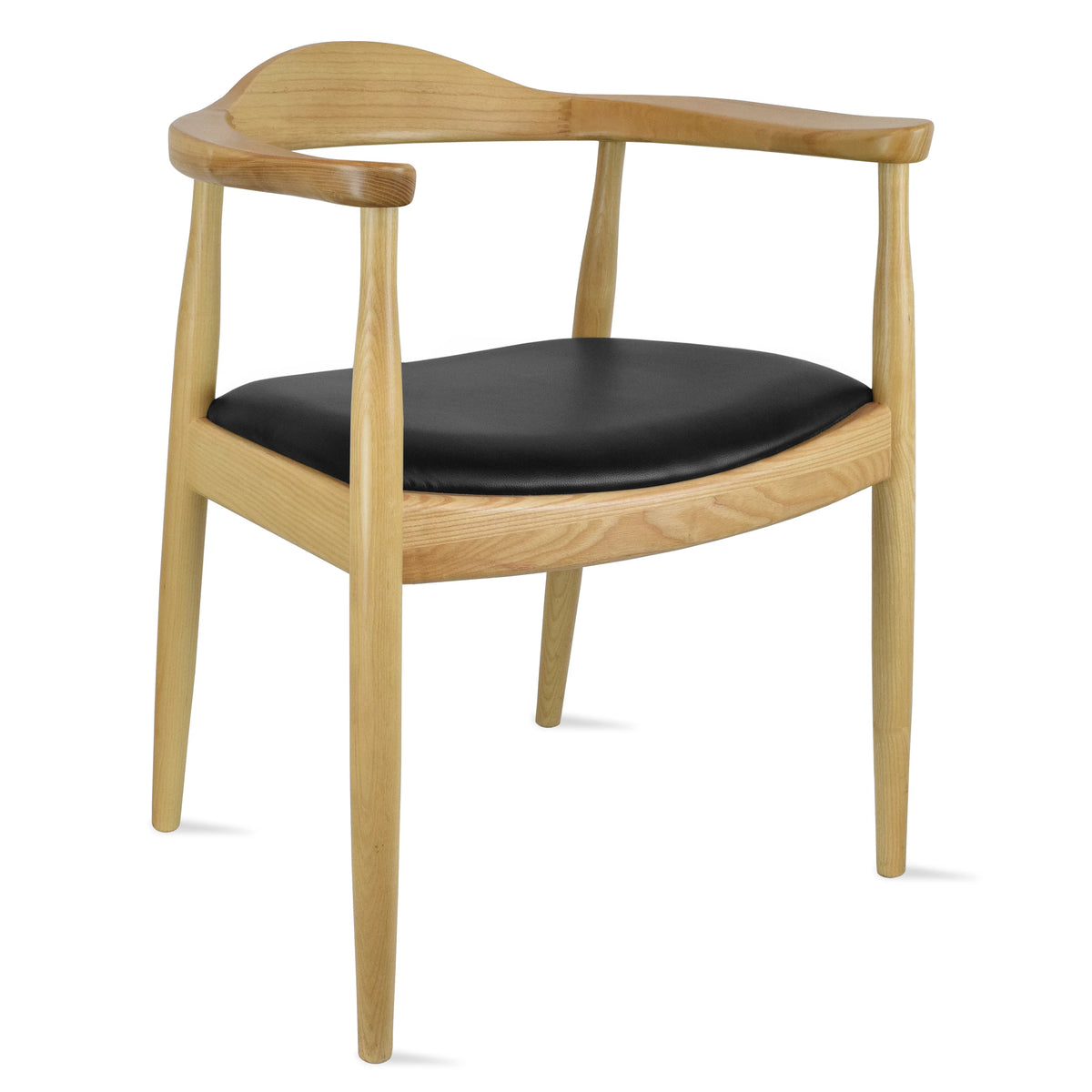Solid Wood Farmhouse Dining Chair with PU Leather Cushion Seat Y68437