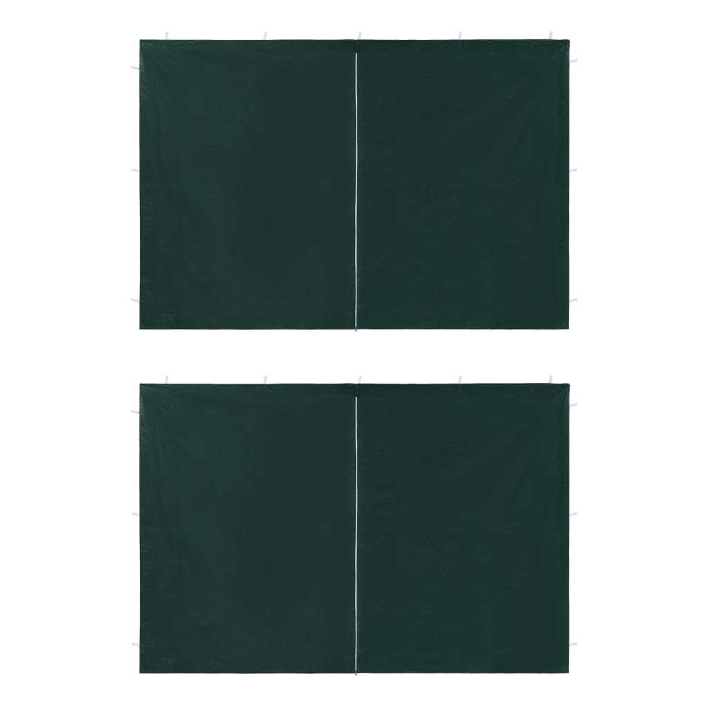 Green PE Party Tent Sidewall 2 pcs with Zipper R88394