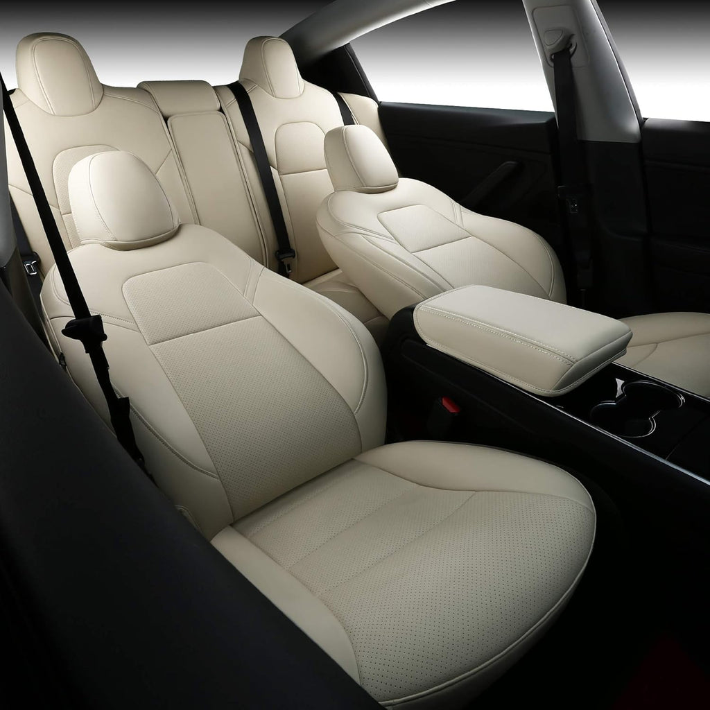 Synthetic Leather Car Seat Cushion Protector (Grey Y) S758