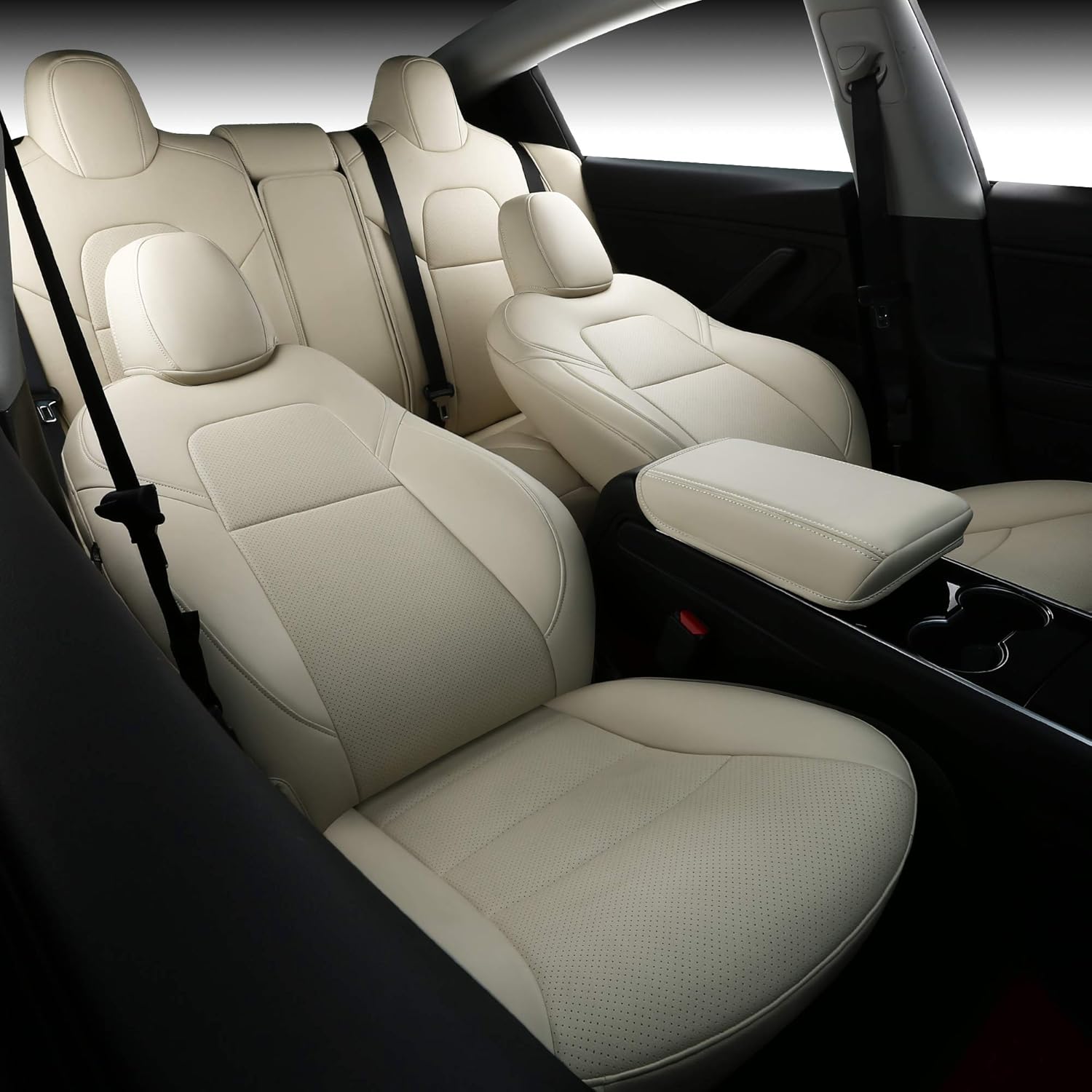 Synthetic Leather Car Seat Cushion Protector (Grey Y) S758