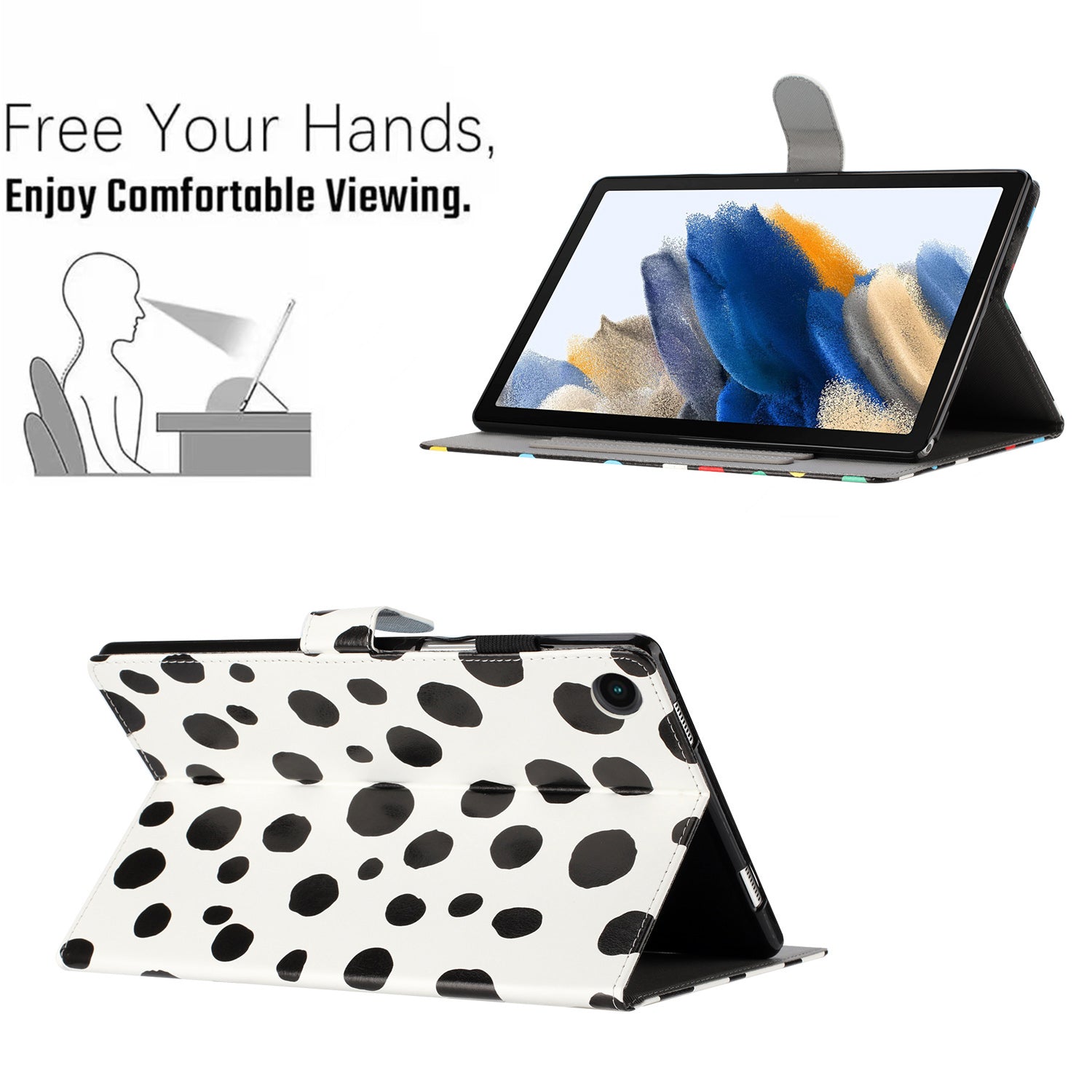 White PU Leather Tablet Case for Samsung Galaxy Tab A8 10.5 L153656