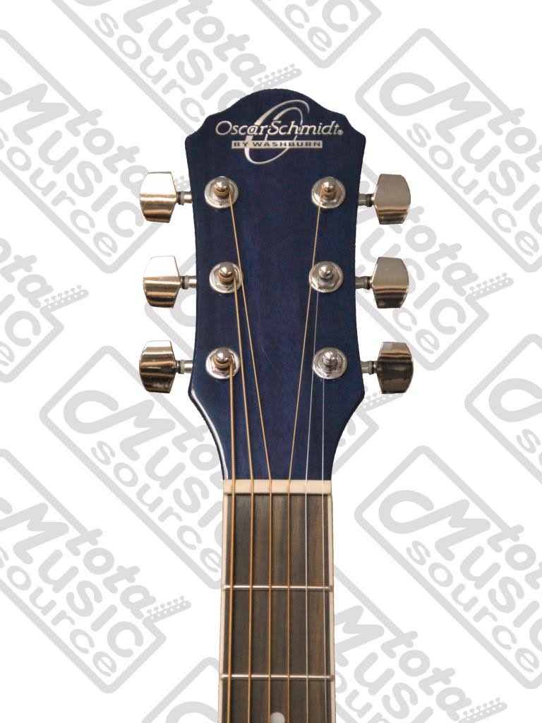 Transparent Blue Dreadnought Acoustic Guitar N36437