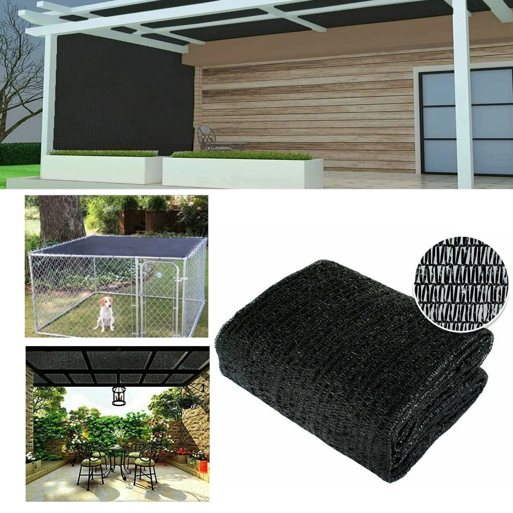 Black 10x20ft Sunblock Shade Cloth O614