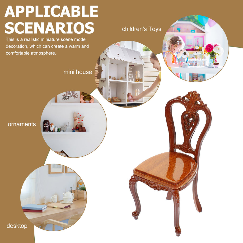 Miniature Metal Wood Chair Model G546842