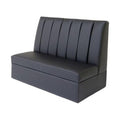 Black Faux Leather Armless Love Seat Q51471
