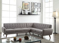 Light Gray Linen Sectional Sofa X208