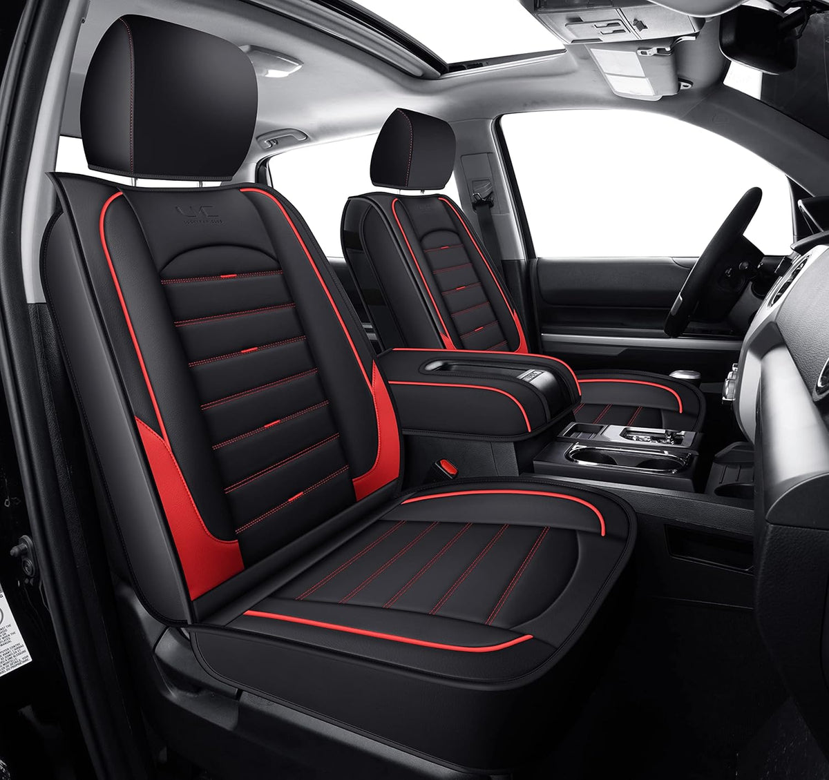 Custom fit Seat Covers with Faux Leather (Gray) T104863