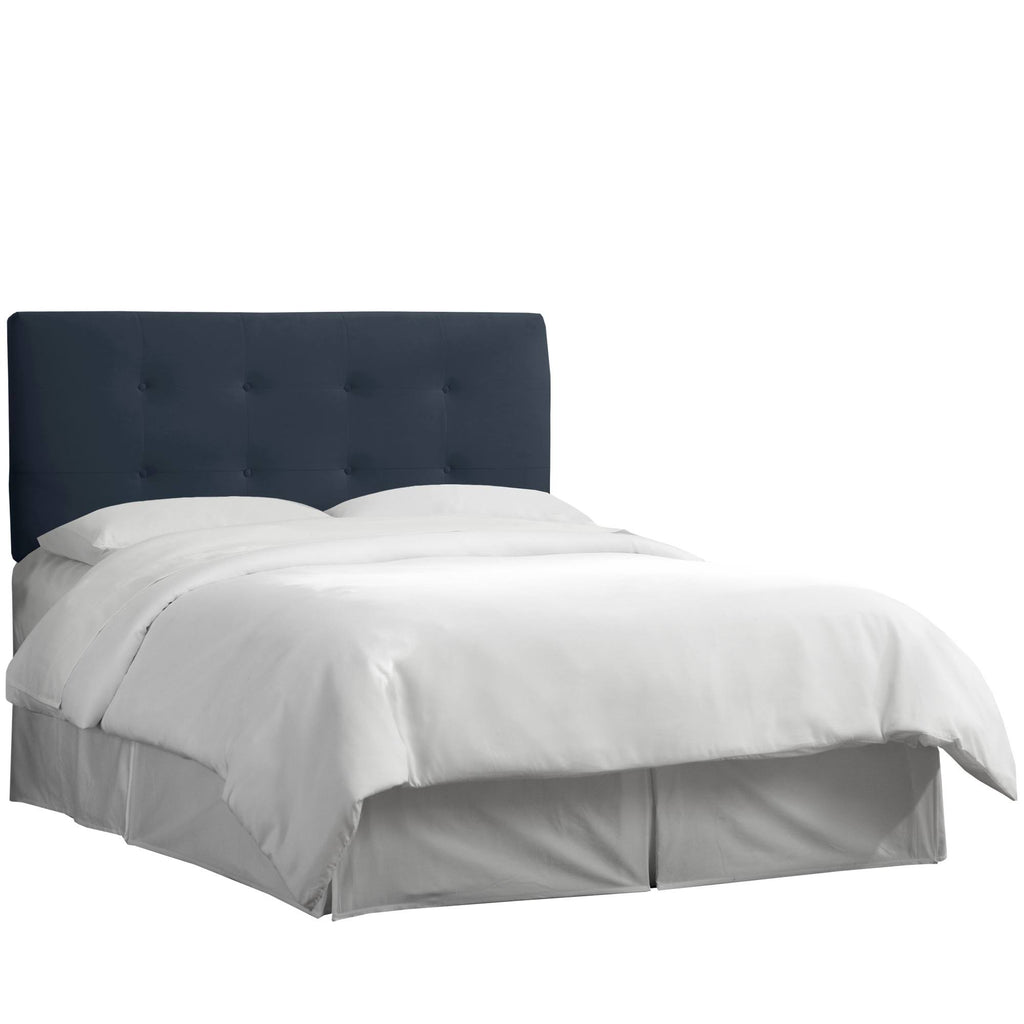 Navy Velvet California King Headboard F54711