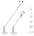 Electric Spin Scrubber with 4 Replaceable Rotating Brush Heads, 26/43 Inch Adjustable Extension Handle, Pack of 2 H2537