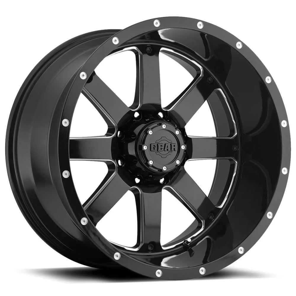 Black/Milled Wheel Rim 20x10 B11341