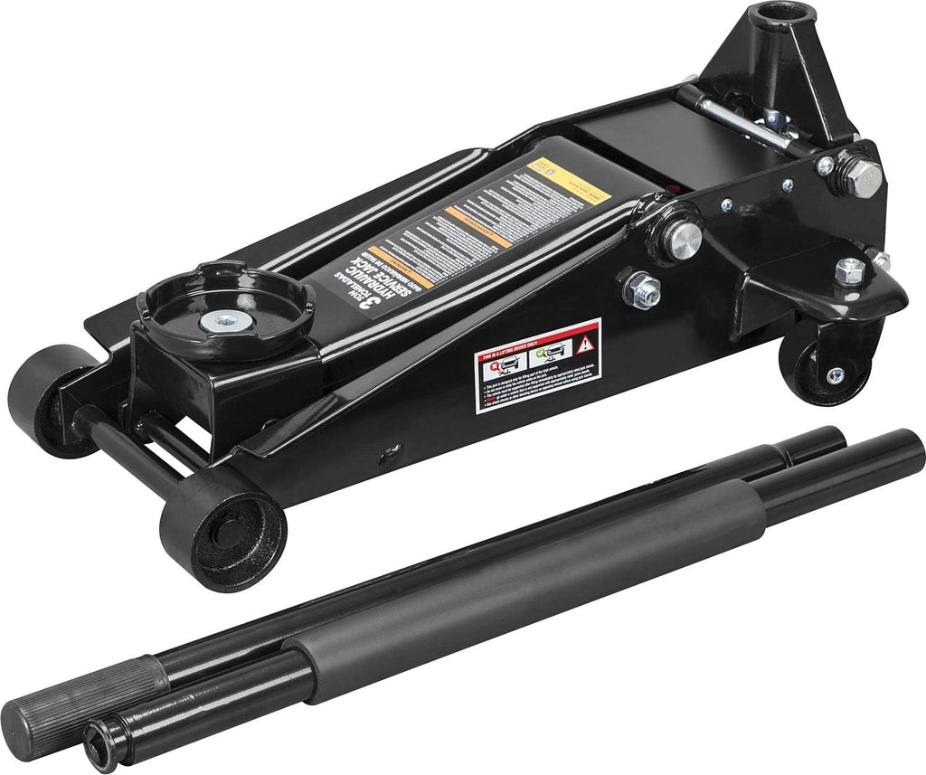 3 Ton Hydraulic Steel Floor Jack with Dual Piston Quick Lift Pump N4349