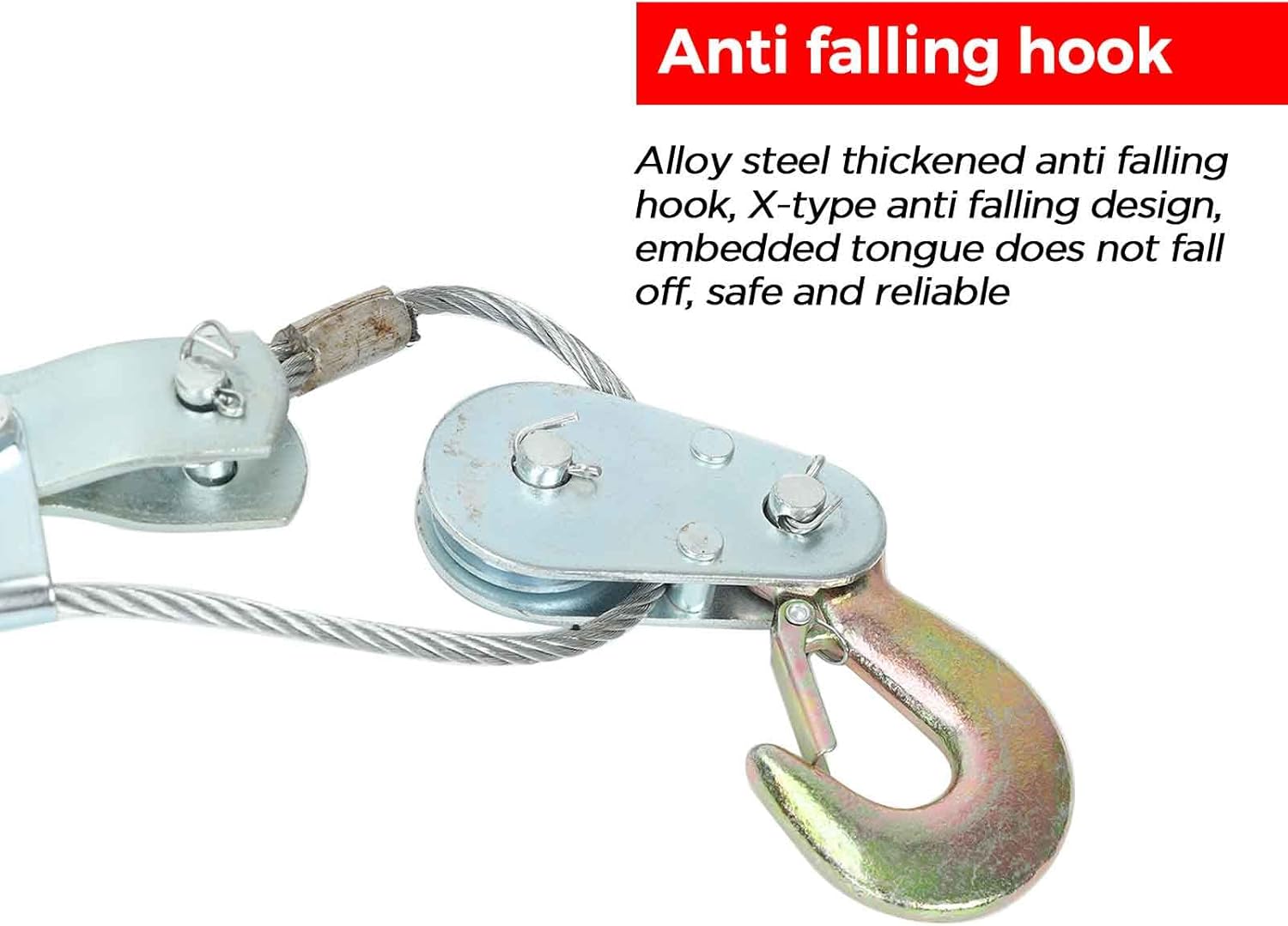 4 Ton Heavy Duty Steel Cable Ratchet Come Along Puller Tool, Pack of 2 K897