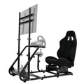 Racing Sim Cockpit with TV Mount Racing Seat A860812