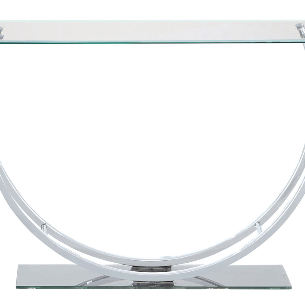 Silver Glass Tabletop Sofa Table O1967