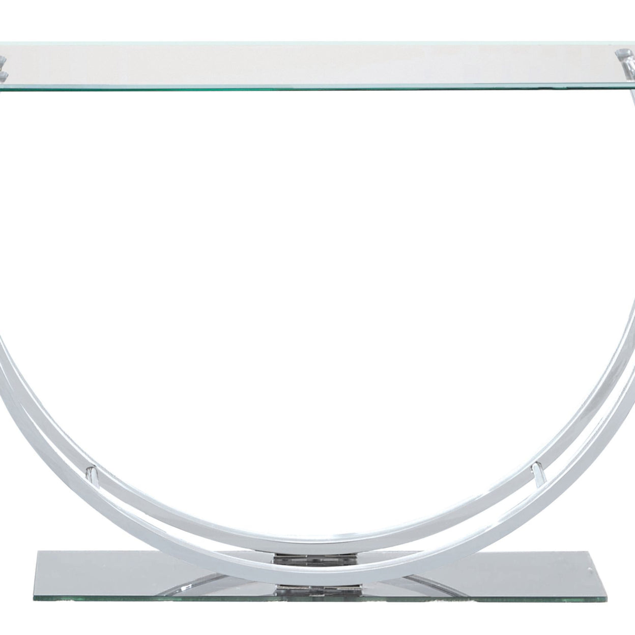 Silver Glass Tabletop Sofa Table O1967