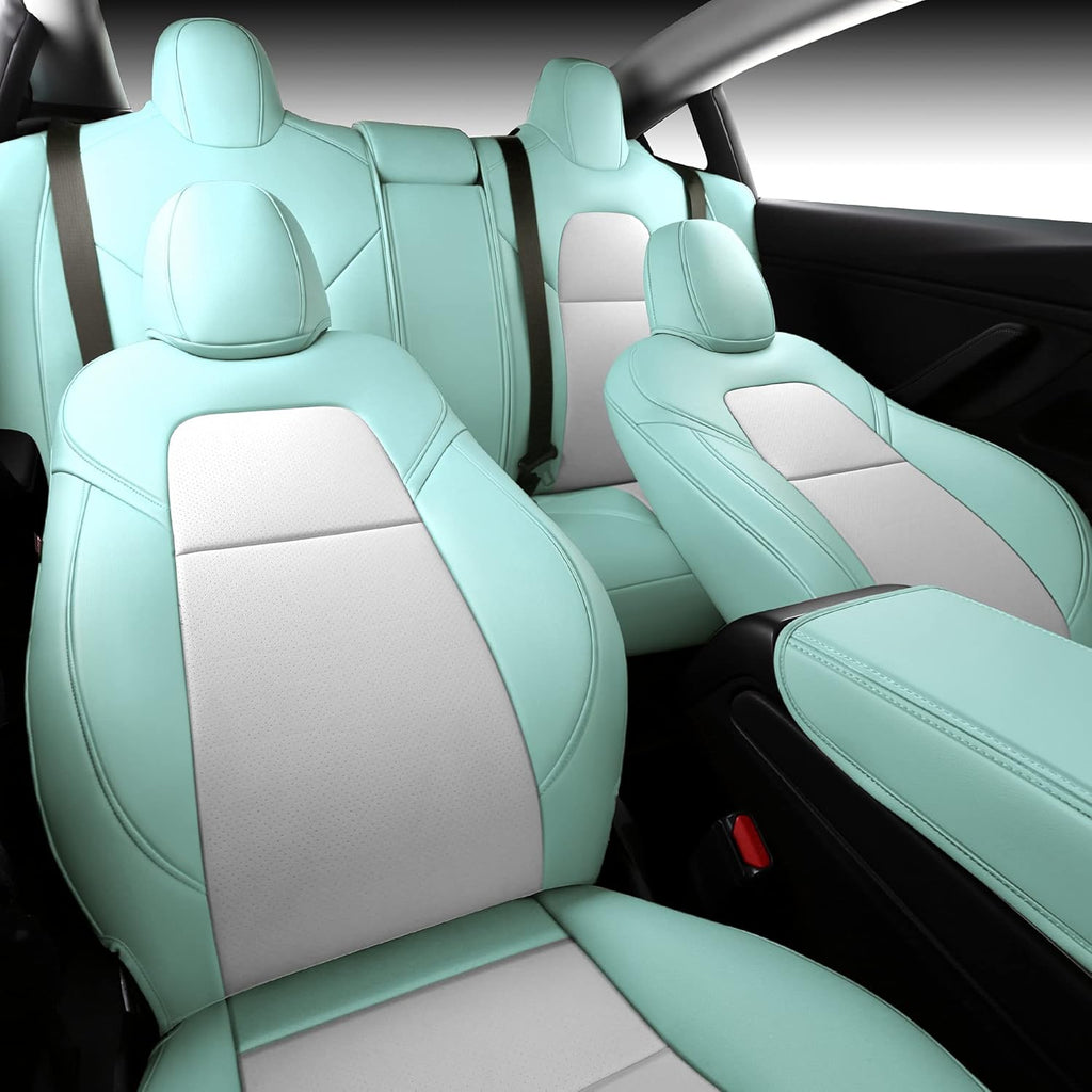 Synthetic Leather Car Seat Cushion Protector (Grey Y) S758