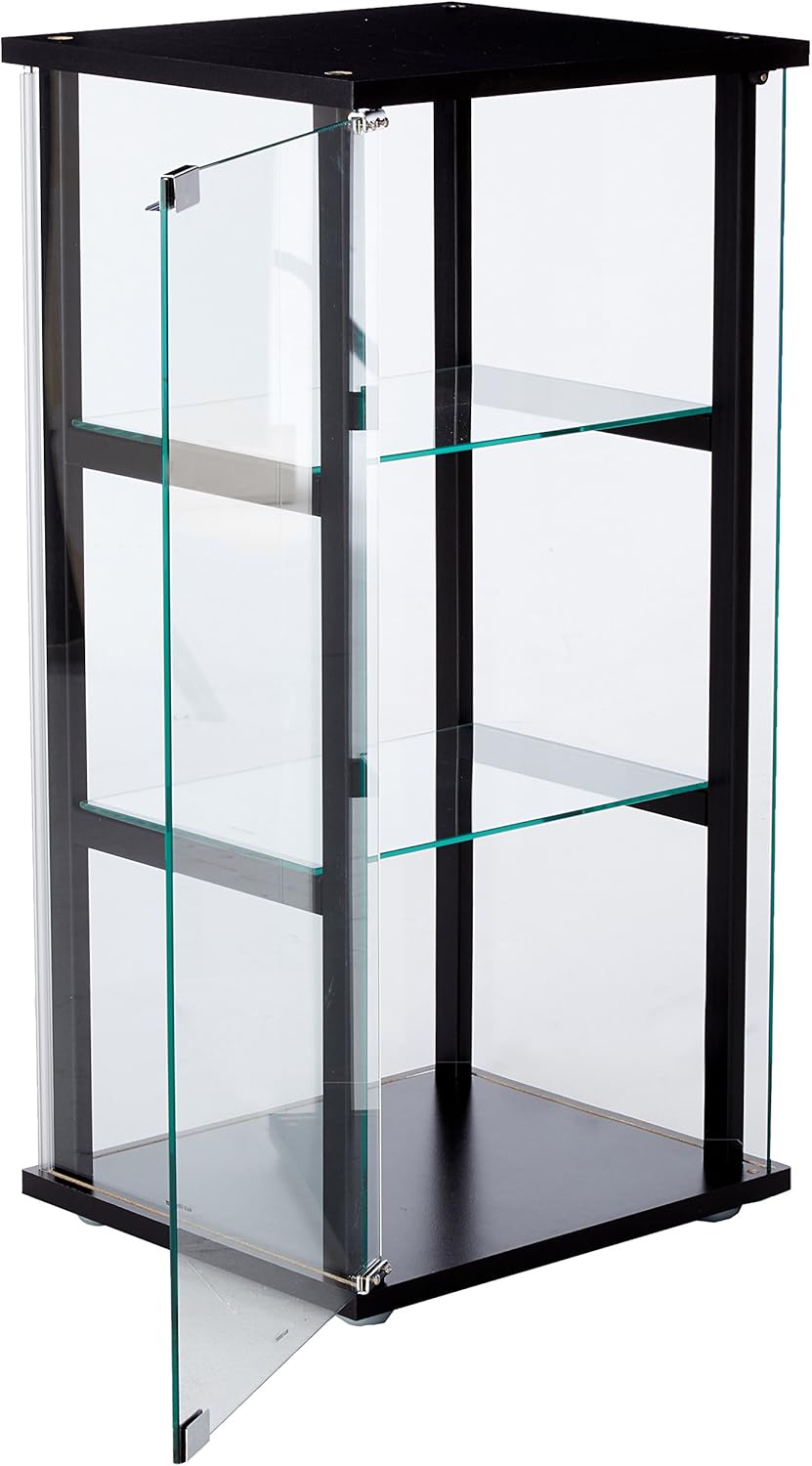 Black Glass Curio Cabinet F65588