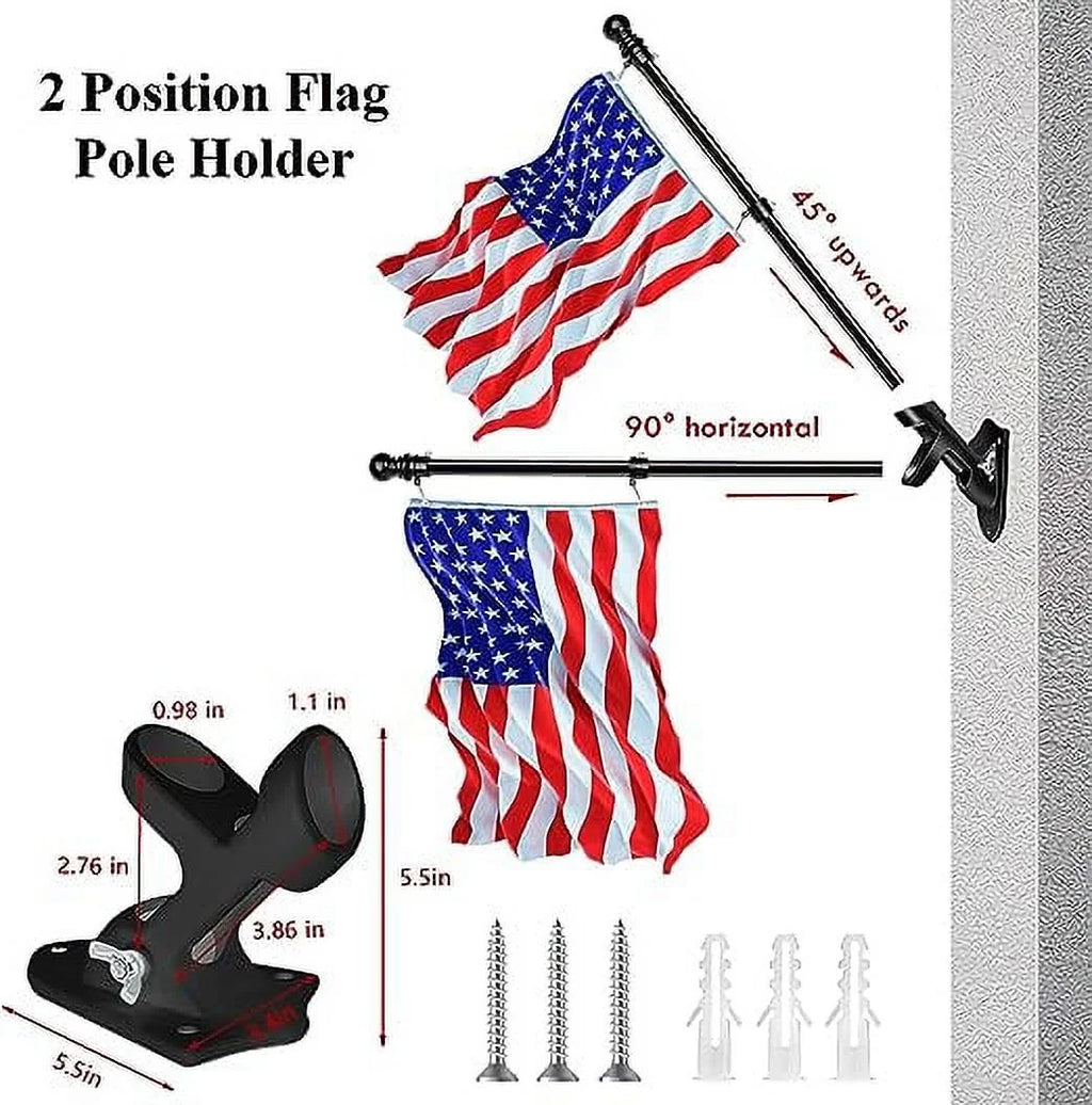 Black Wall Mount Flag Pole Kit B262416