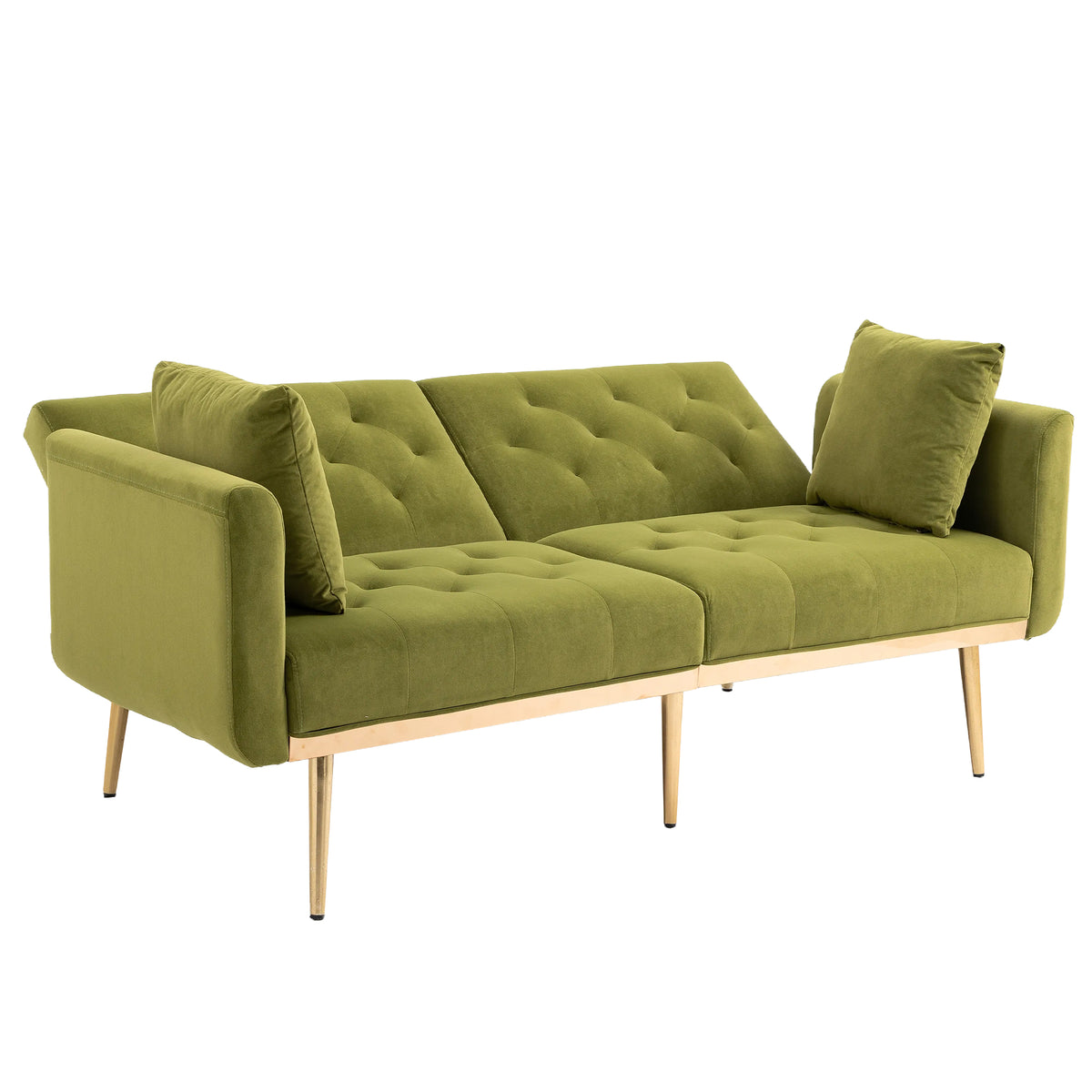Velvet Sofa with Metal Feet L66555