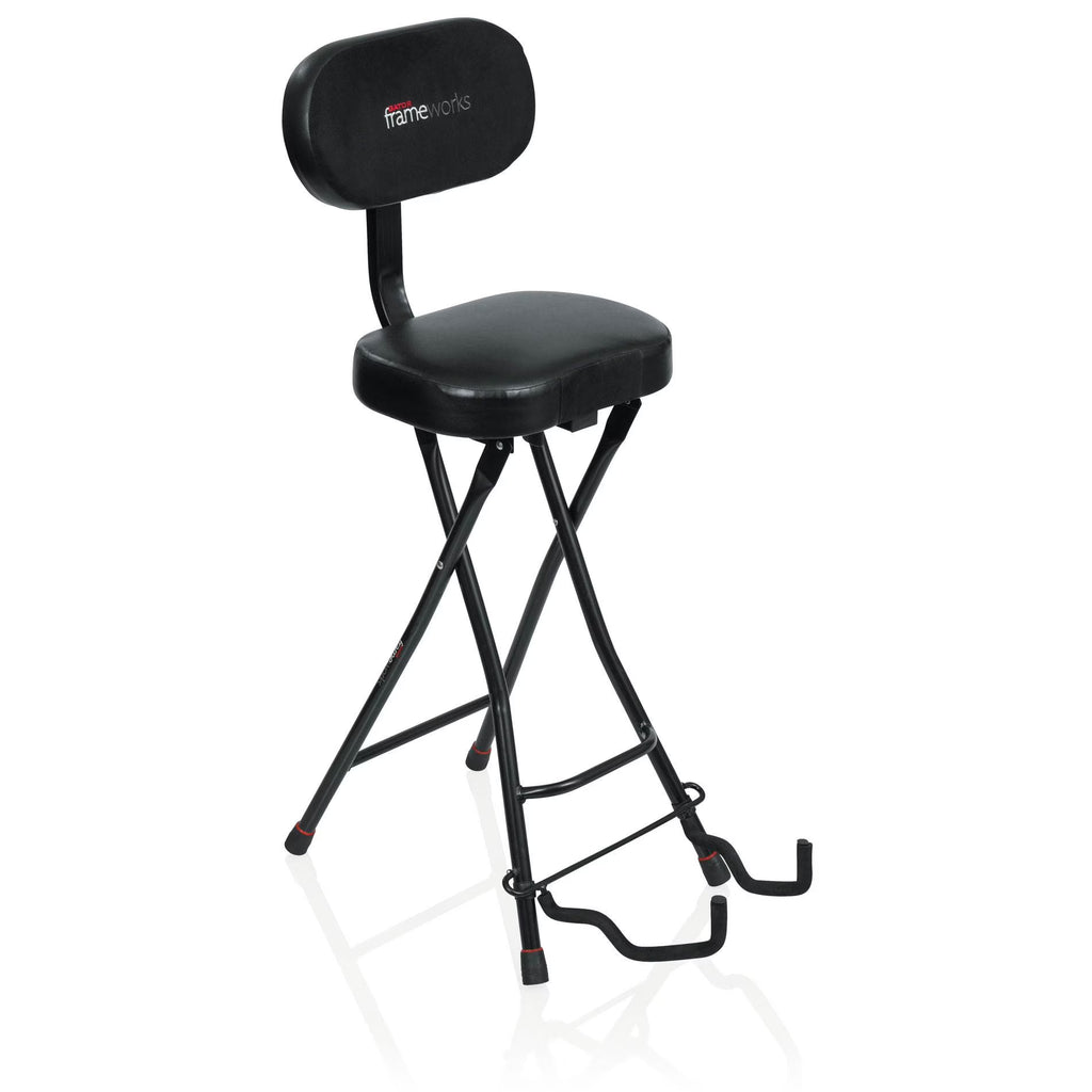 Black Folding Guitar Seat and Stand Chair O9840