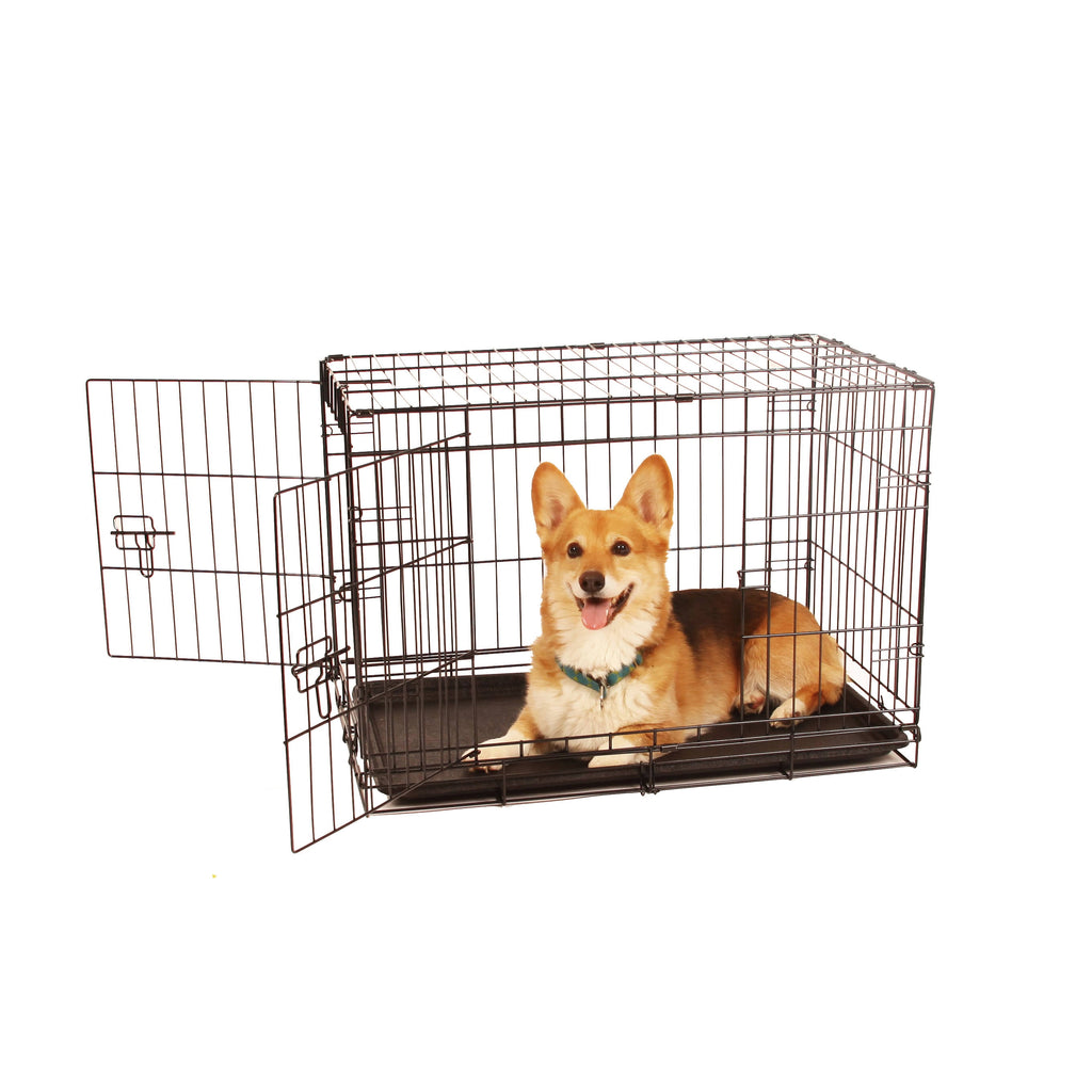 Double Door Metal Dog Crate I314