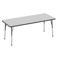 Gray/Black Rectangle Adjustable Activity Table X32522