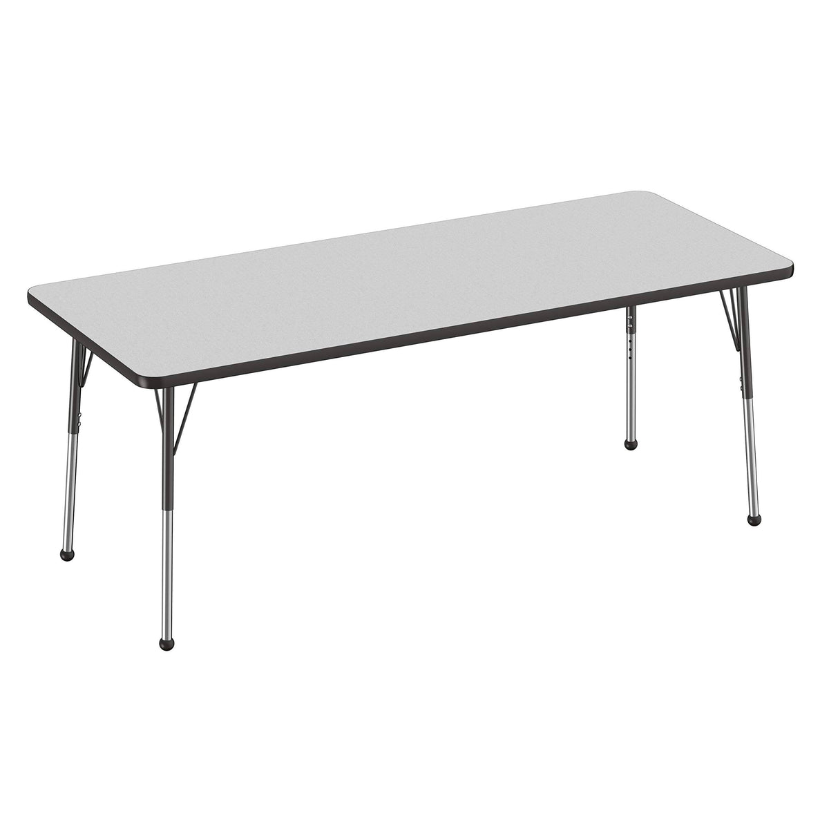 Gray/Black Rectangle Adjustable Activity Table X32522