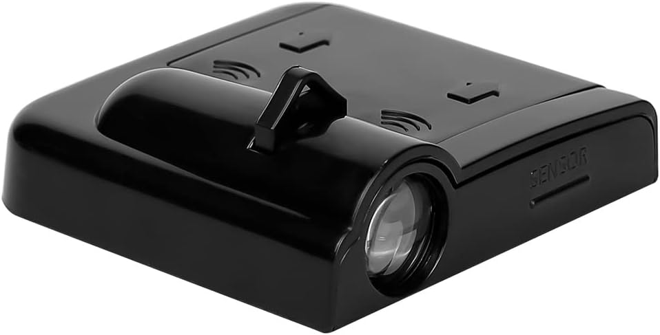 Black Wireless LED Projector Car Door Step Welcome Lights U152321