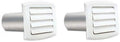 6 inch White Louvered Vent Hood 2-Pack N39116