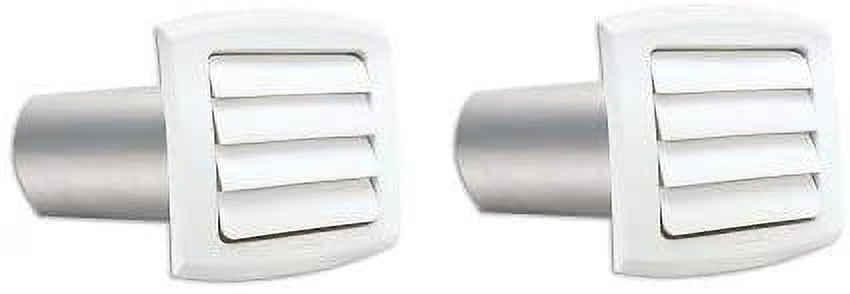 6 inch White Louvered Vent Hood 2-Pack N39116