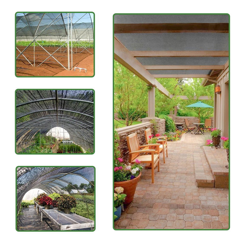 Black 10x20ft Sunblock Shade Cloth O614