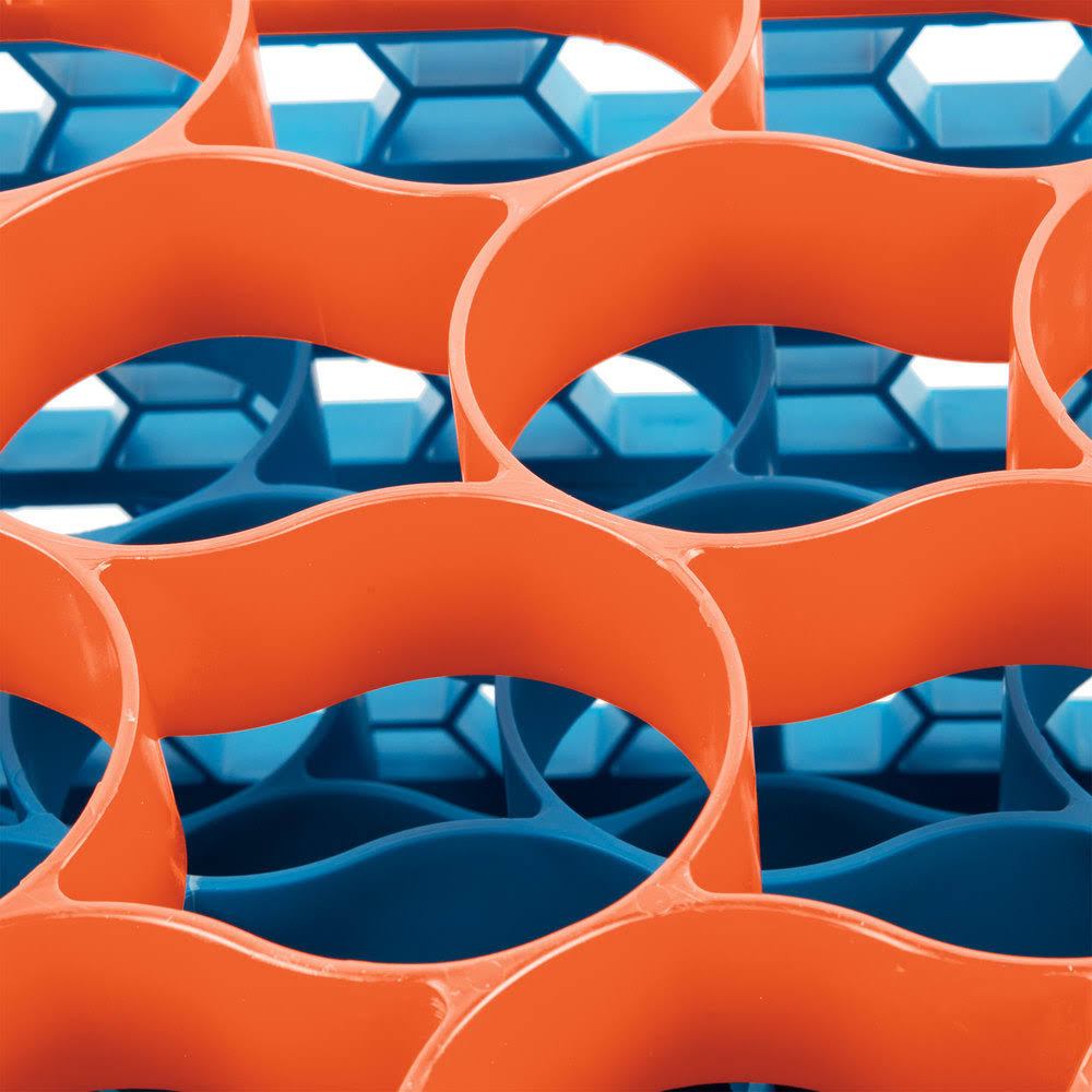 Orange Color-Coded Glass Rack with 5 Extenders P68764