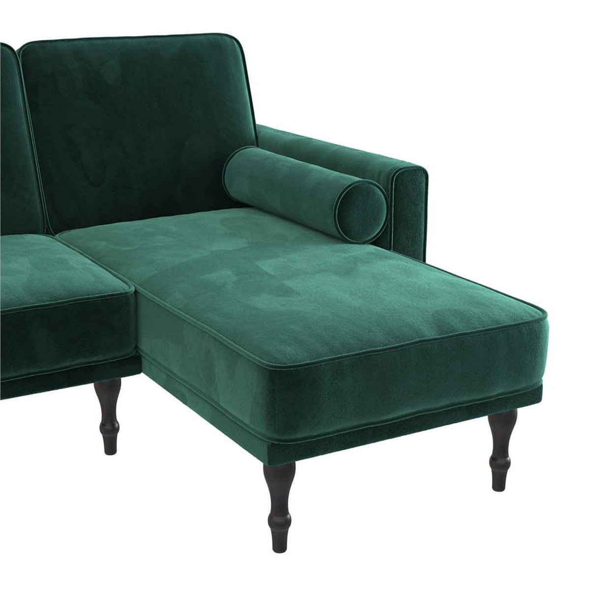 Green Velvet Sectional Futon Y3418